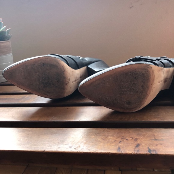 Rebecca Minkoff Aubrey Black Buckle Booties - Picture 5 of 9